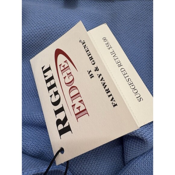 Right Edge, Fairway & Greene NWT Sky Blue Golf Men’s X L Polo 100% Cotton Shirt - Picture 11 of 11